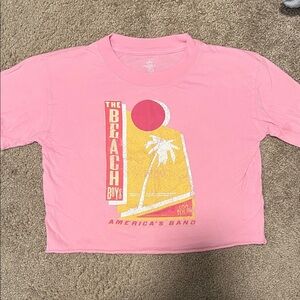 Pink The Beach Kids Cropped T-Shirt Size 8/10